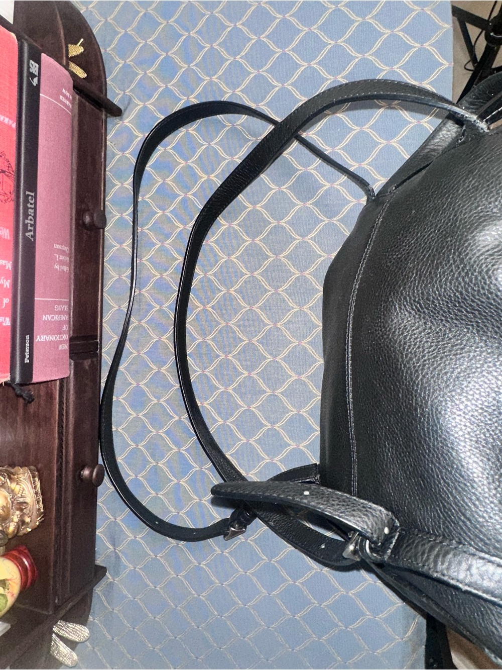 Coach Vintage Park Pebbled Leather Mini Backpack Black/Silver | Style F24385 - Picture 13 of 14